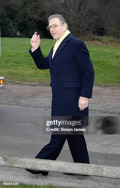 Actor Edward Fox arrives for the wedding of Billie Piper and Laurence Fox at the parish Church of St Mary on December 31, 2007 in Easebourne, West...