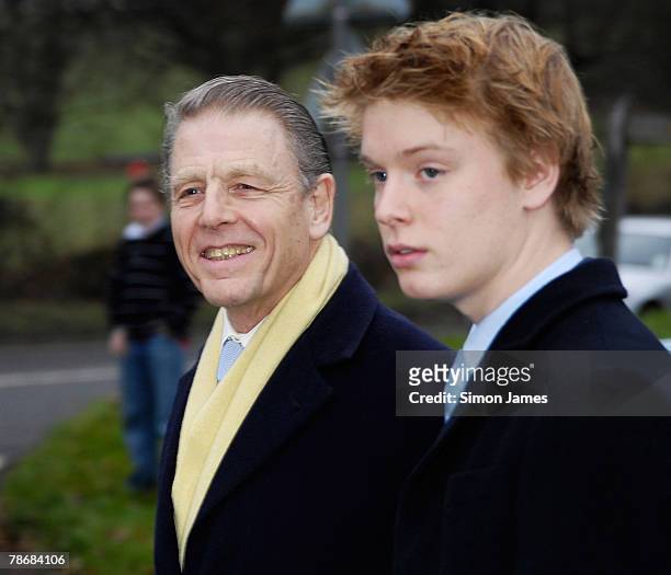 Actor Edward Fox arrives for the wedding of Billie Piper and Laurence Fox at the parish Church of St Mary on December 31, 2007 in Easebourne , West...