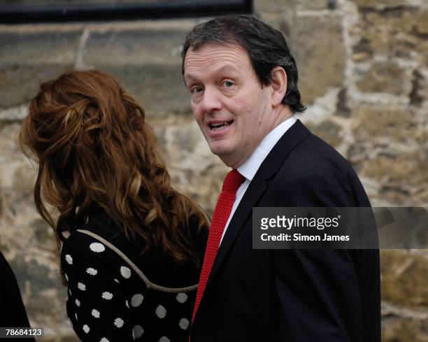 Actor Kevin Whately leaves the wedding of Billie Piper and Laurence Fox at the Parish Church Of St. Mary's on December 31, 2007 in Easebourne, West...