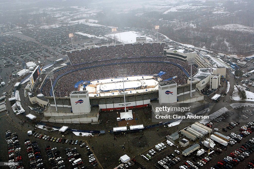 aerial view of buffalo bills stadium