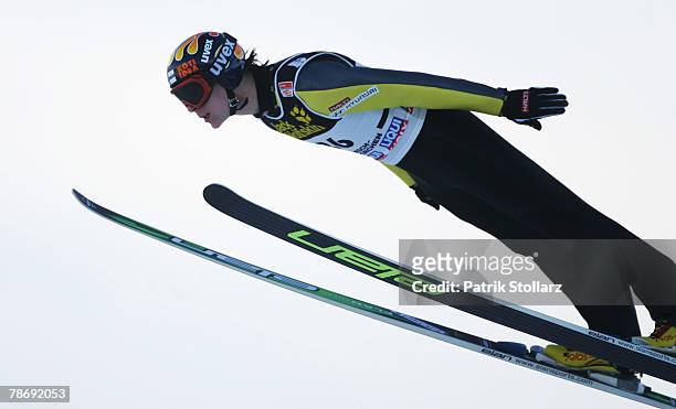 Arttu Lappi of Finnland during the second round of the FIS Ski Jumping World Cup event at the 56th Four Hills Ski Jumping Tournament on January 01,...