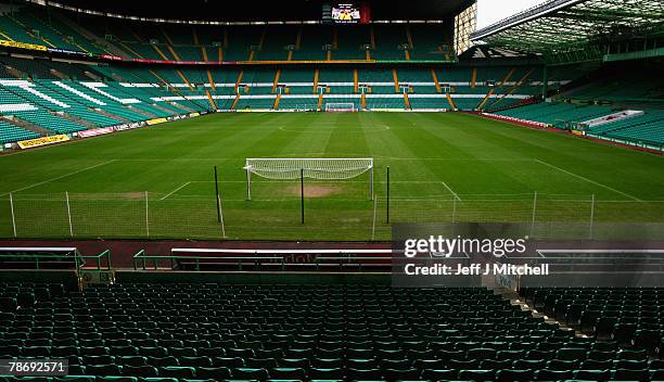 An empty Celtic Park, as an Old Firm match was due to take place was cancelled due to the sudden death off Phil O'Donnell, January 2, 2008 in...