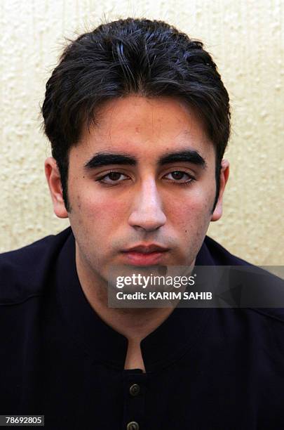 The teenaged son of assassinated Pakistani opposition leader Benazir Bhutto, Bilawal Bhutto Zardari , takes part in prayers during a memorial service...