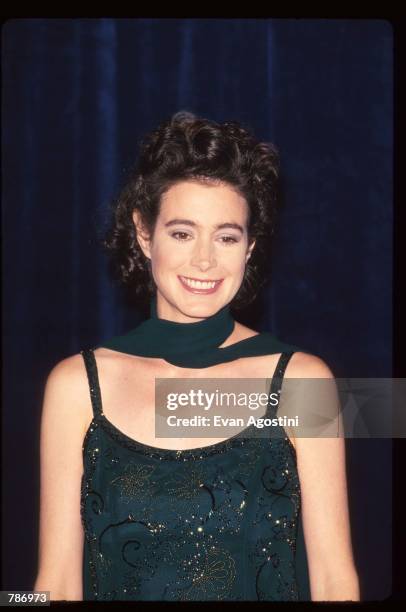 Actress Sean Young stands June 14, 1997 in New York City. John Travolta and his wife Kelly Preston were honored as Man and Woman of the Year by the...