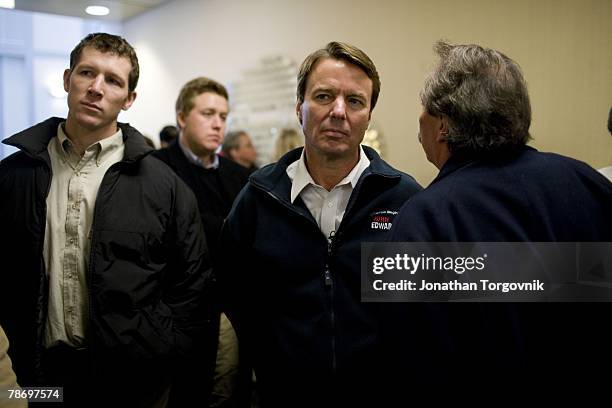 Former Senator John Edwards campaigning in Iowa City, Iowa on December 12, 2007 in Iowa City, Iowa.