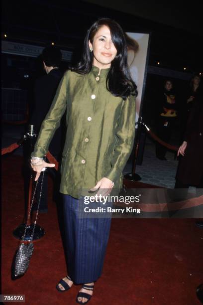 Maria Conchita Alonso attends the premiere of the film "Patch Adams" December 17, 1998 in Los Angeles, CA. Since arriving in the United States in...