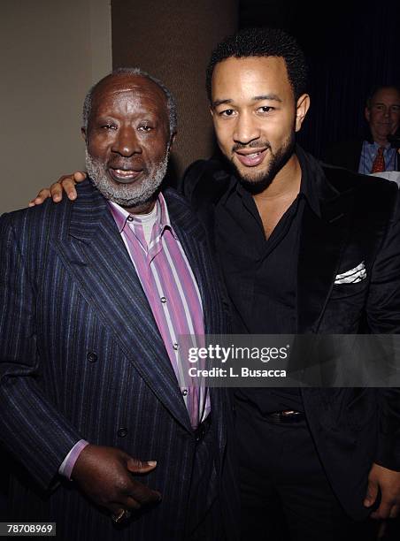 Clarence Avant and John Legend at the T.J. Martell Foundation's 31st Annual Awards Gala at the Marriott Marquis in New York City **EXCLUSIVE...
