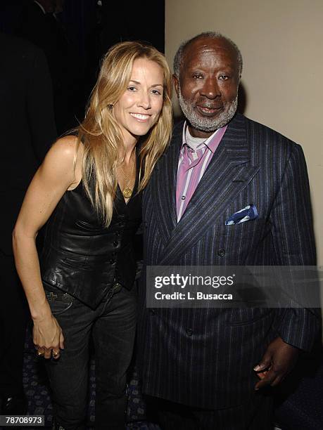 Sheryl Crow and Clarence Avant at the T.J. Martell Foundation's 31st Annual Awards gala at the Marriott Marquis in New York City **EXCLUSIVE...