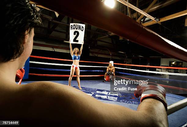 start of round during boxing match - boxing corner stock pictures, royalty-free photos & images