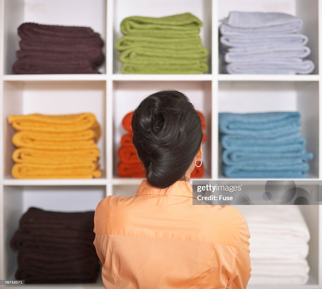 Woman Choosing a Color