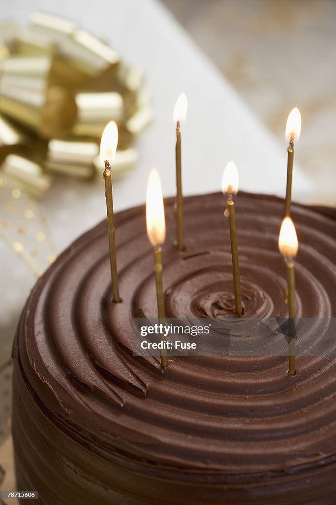 Chocolate Birthday Cake With Gift