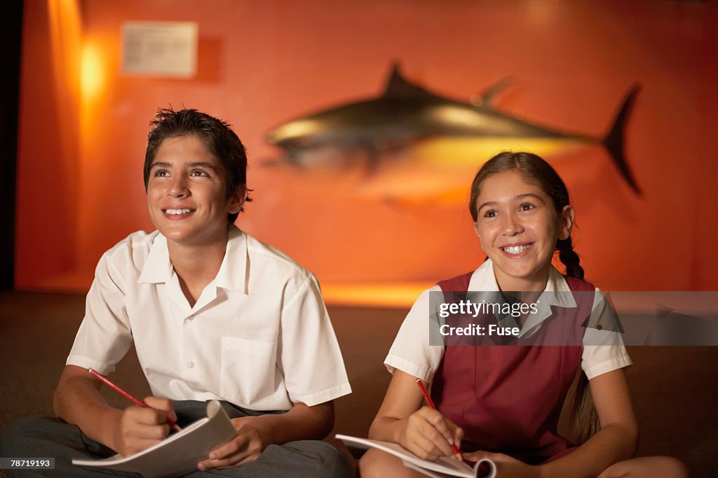 Students Enjoying a Museum Exhibit