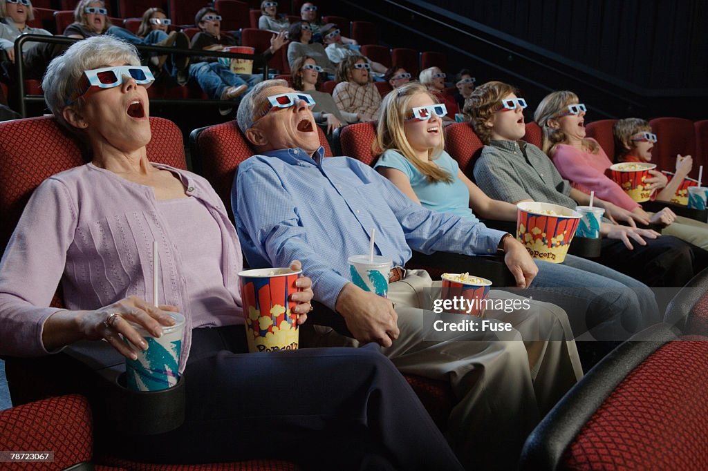 People Watching 3-Dimensional Movie