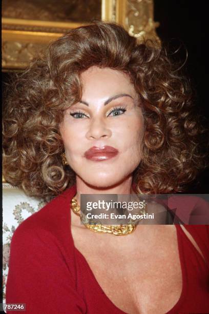 Socialite Jocelyne Wildenstein poses for a picture February 10, 1999 in New York City. Wildenstein is the wife of wealthy art dealer Alec Wildenstein.