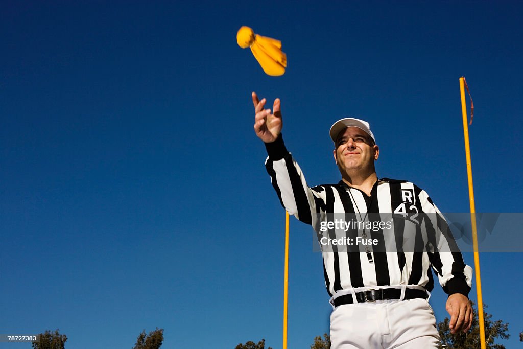 Throwing Refs Football Referee Flag