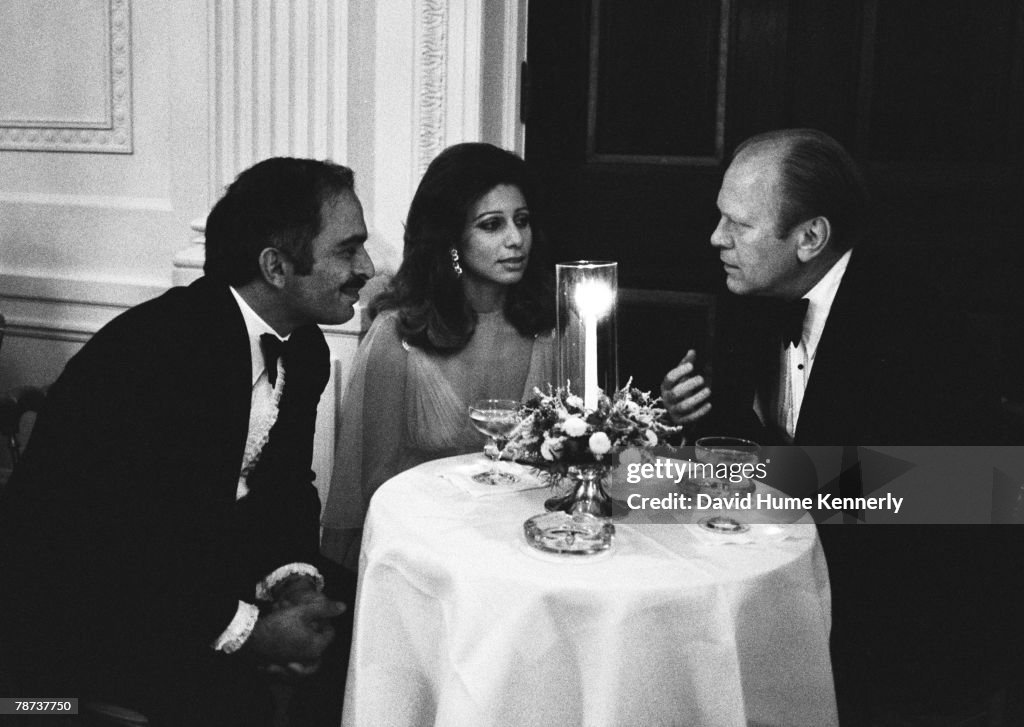 President Ford Talks With King Hussein and Queen Alia