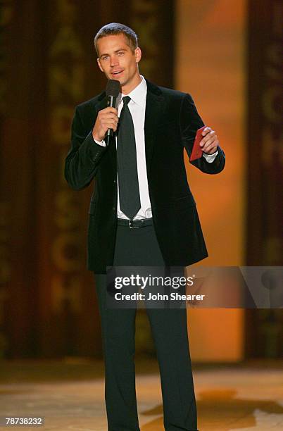 Paul Walker presents the award for Best Stunt Work in a Foreign Film