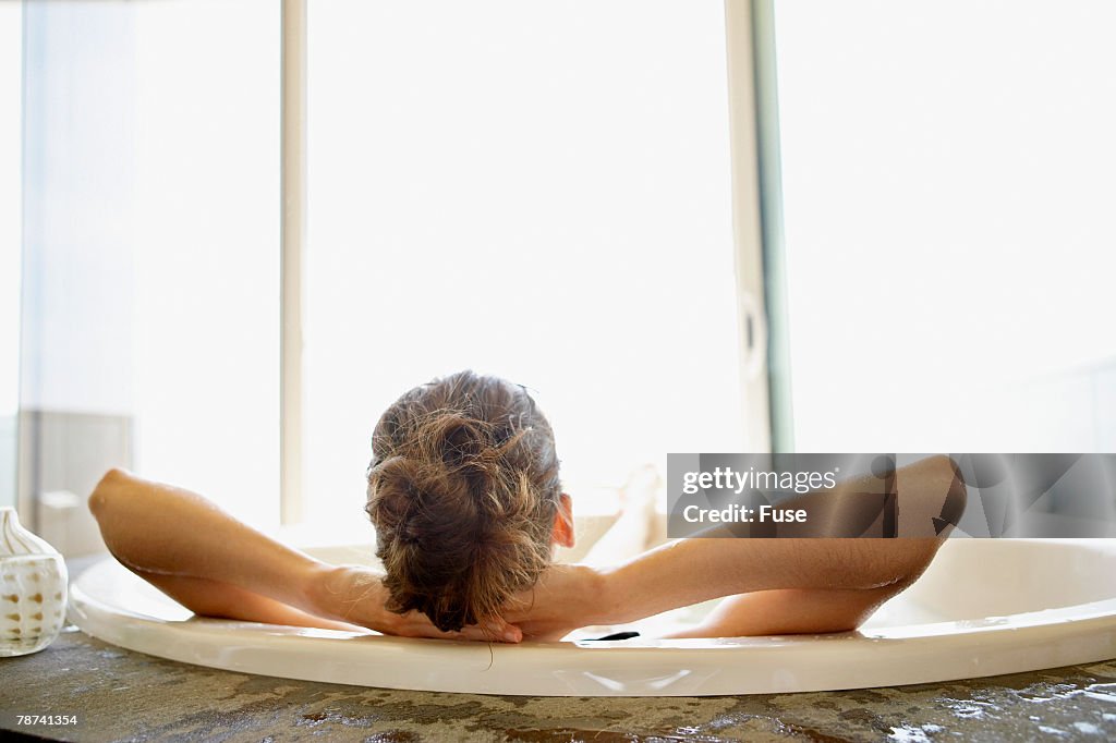 Woman Taking Bath