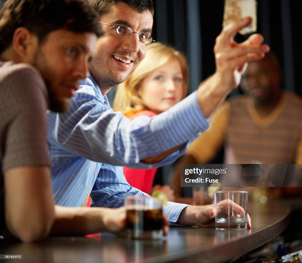 Group of People in a Bar