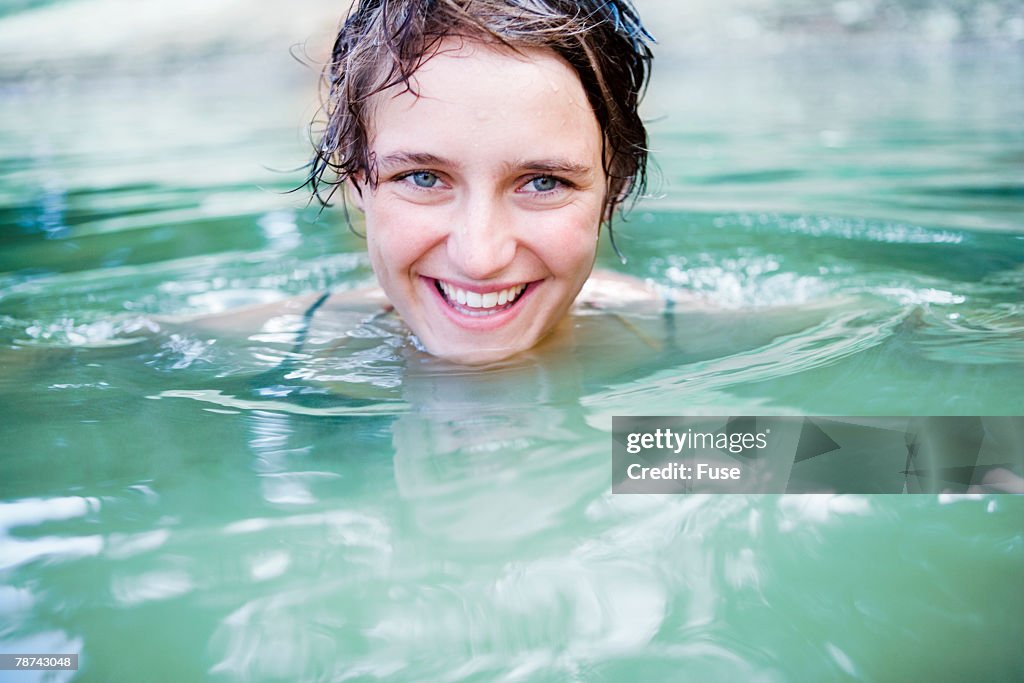 Young Woman Swimming