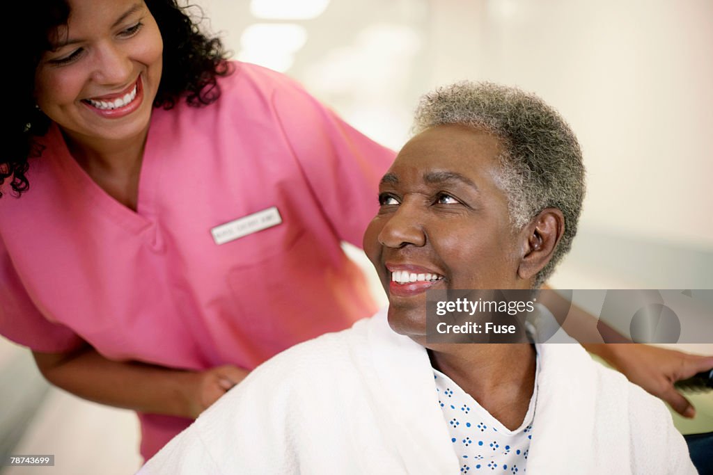Patient Looking Up to Her Nurse