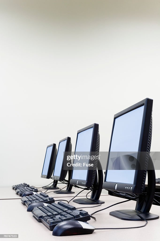 Empty Computer Terminal Empty Computer Lab High-Res Stock Photo - Getty Images