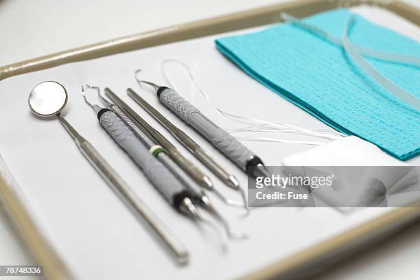 tray with dental instruments - tray stock pictures, royalty-free photos & images