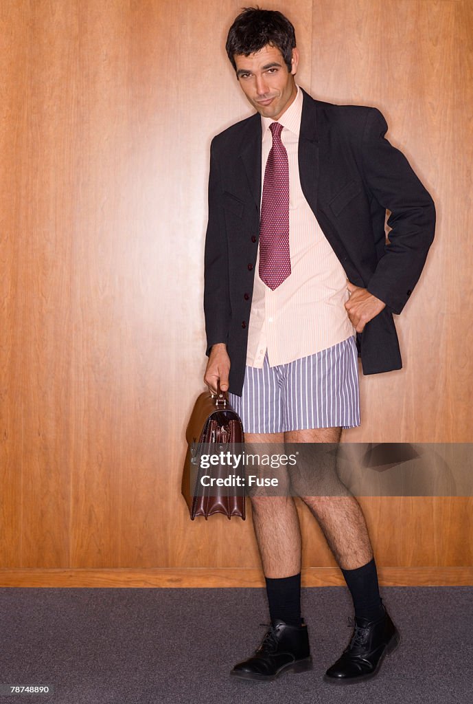 Businessman in Boxer Shorts