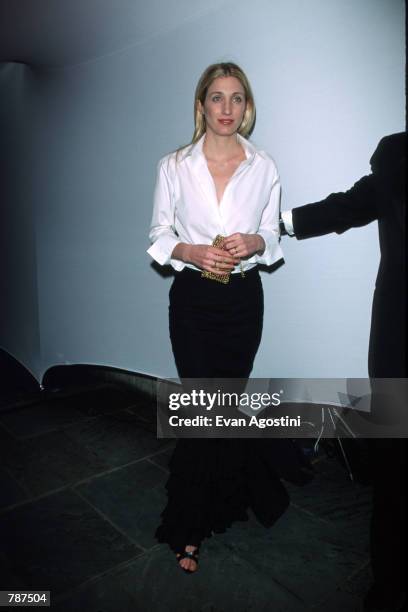 Carolyn Bessette Kennedy poses for a picture at the Annual Fundraising Gala March 9, 1999 at the Whitney Museum of American Art in New York City. It...