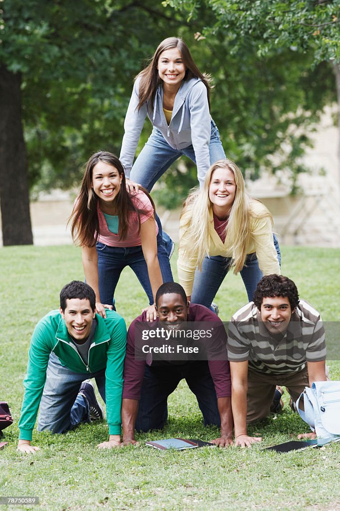 Human Pyramid Training Human Pyramid College