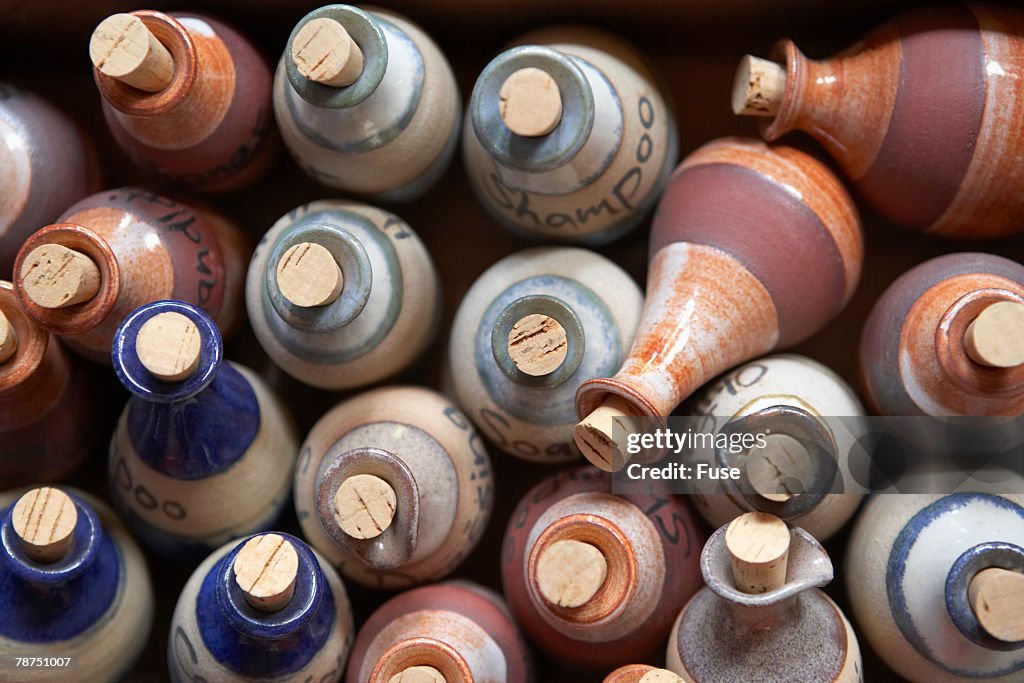 Ceramic Bottles with Stoppers