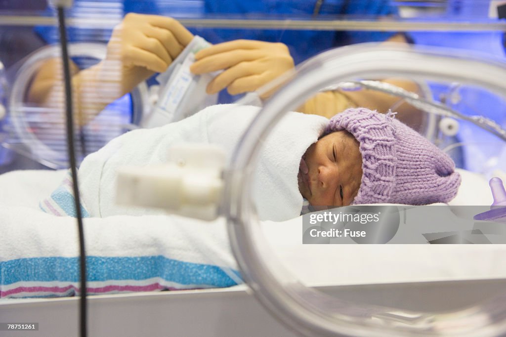 Premature Baby in Incubator