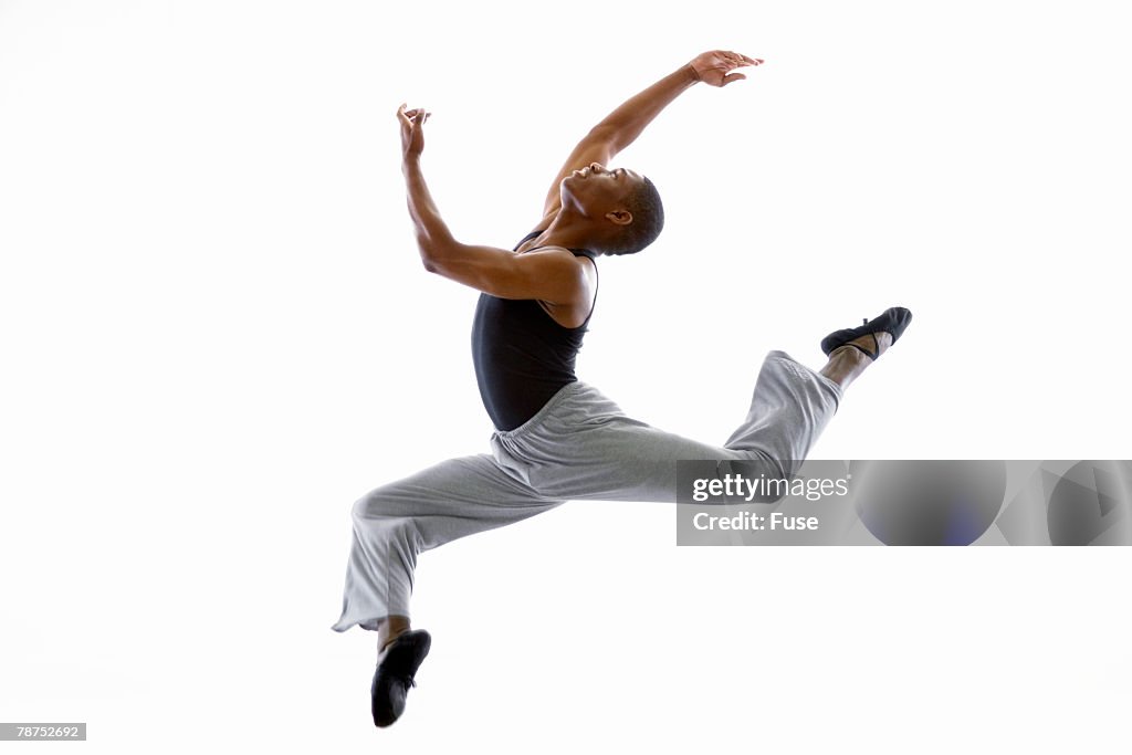 Ballet Dancer Mid-air in Jump