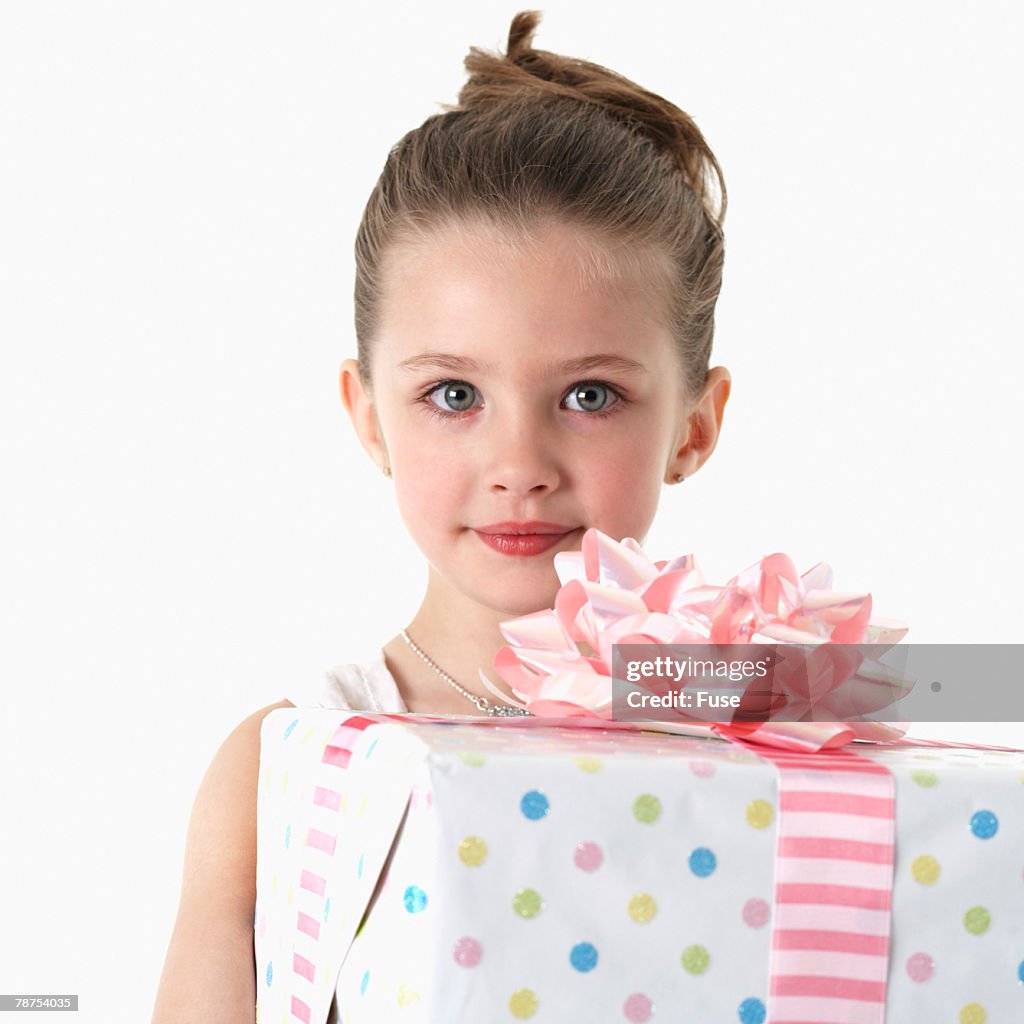 Girl with Present