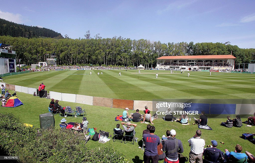 Spectators watch on day one at the Unive