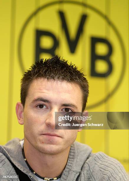 Serbian defender Antonio Rukavina attends a news conference of the German Bundesliga club Borussia Dortmund on January 4, 2008 in Dortmund, Germany....