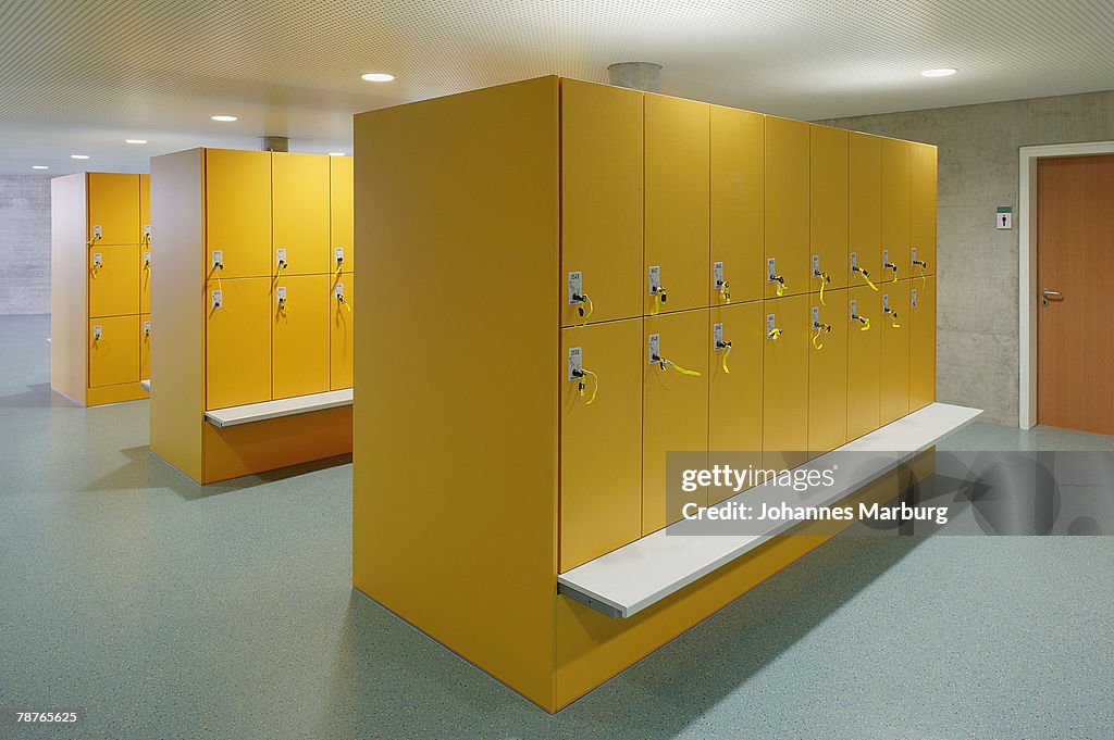 Empty changing room