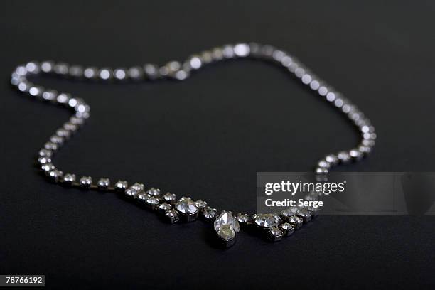 a diamond necklace - necklace stock-fotos und bilder