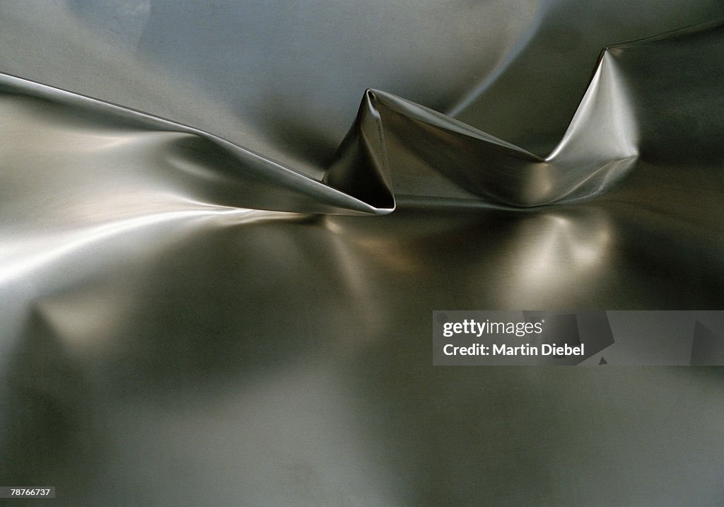 Extreme Close-Up of twisted aluminum