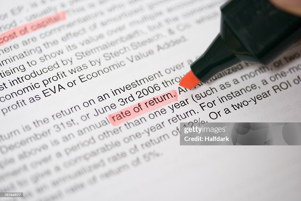 Highlighting words in a text
