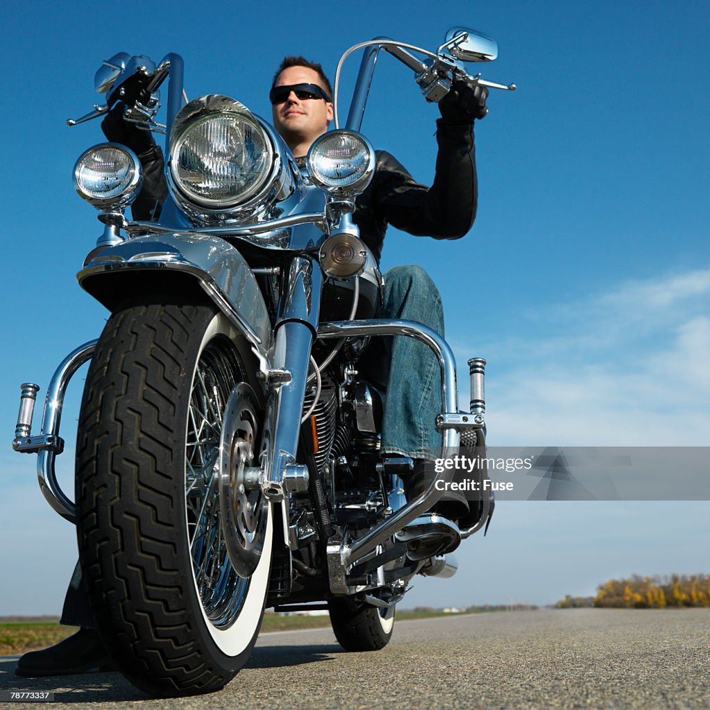 Motorcyclist on the Open Road