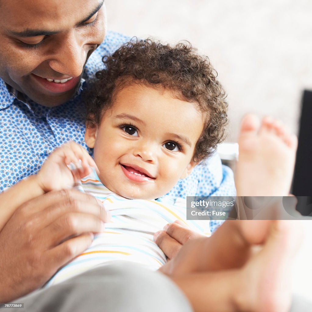 Happy Father with Baby Boy