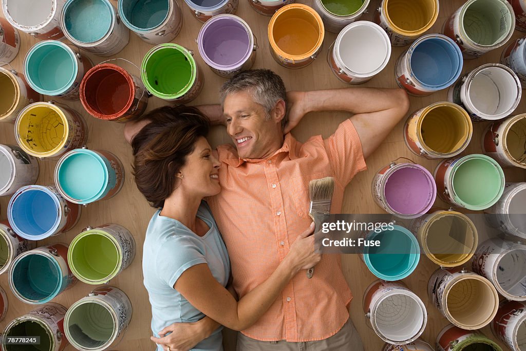 Couple Painting Together