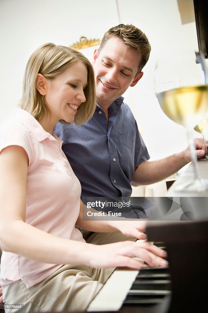 Young Couple at Piano