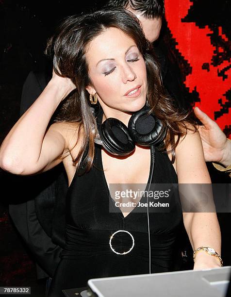 Amy Fisher DJ's at the "Amy Fisher: Caught on Tape" Release Party held at Retox club on January 4, 2008 in New York City.