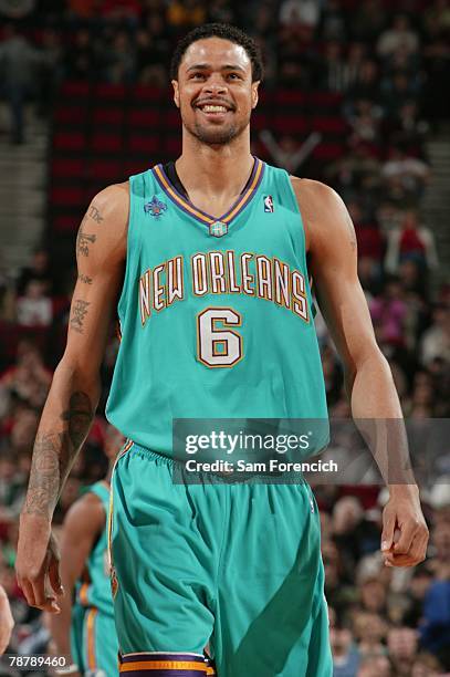 Tyson Chandler of the New Orleans Hornets at the Rose Garden Arena on December 17, 2007 in Portland, Oregon. The Blazers won 88-77. NOTE TO USER:...