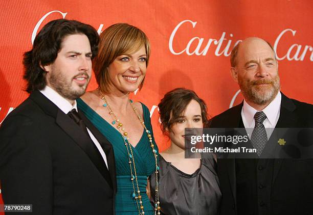 Director Jason Reitman, Allison Janney, Ellen Page and JK Simmons arrive at the 2008 Palm Springs International Film Festival Gala held at the Palm...