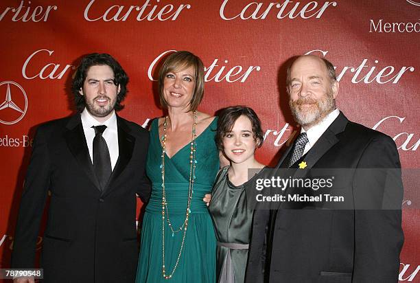 Director Jason Reitman, Allison Janney, Ellen Page and JK Simmons arrive at the 2008 Palm Springs International Film Festival Gala held at the Palm...