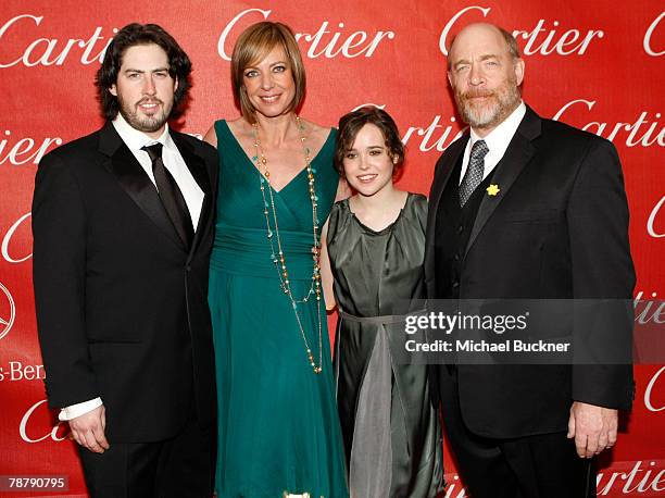 The Cast of "Juno" Jason Reitman, Allison Janney, Ellen Page and actor JK Simmons arrives at the 2008 Palm Springs International Film Festival Awards...