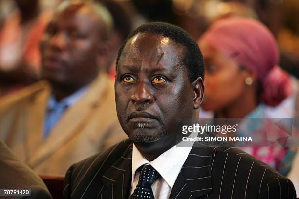 Orange Democratic Movement presidential candidate Raila Odinga prays at the All Saints Cathedral in Nairobi, 06 January 2008. The top US Africa envoy...